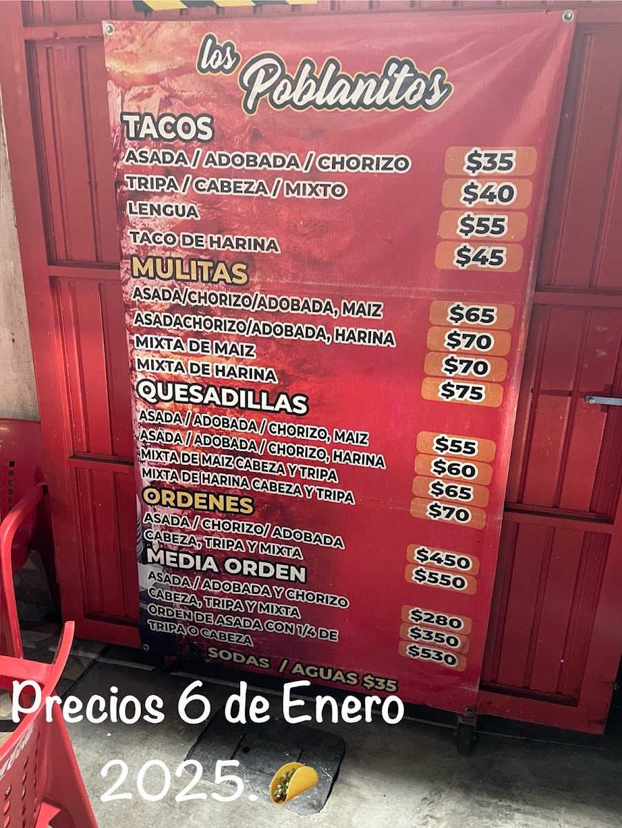 Tacos Los Poblanitos Menu - Image 1